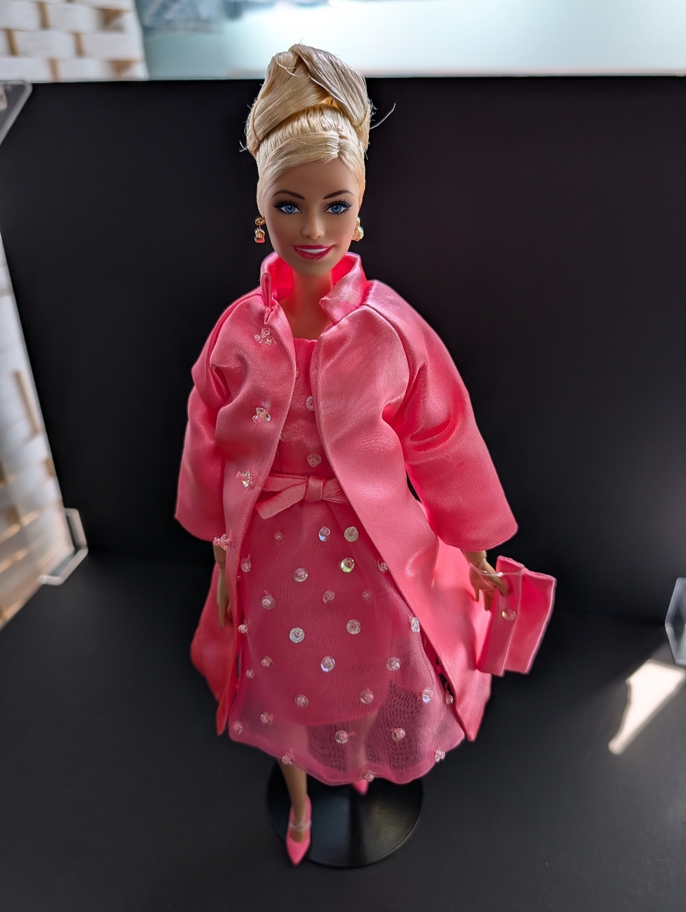 Barbie The Movie Margot Kidder Restyled Pink Givenchy Cocktail Dress/Coat - Picture 14 of 16